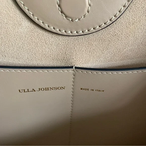 Ulla Johnson Mira Half Moon Leather Shoulder Bag/Tote in Sand - Picture 8 of 13